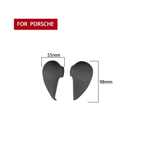 Car Suede Wrap Shift Panel Cover for Porsche Macan 2014-2020, Left and Right Drive Universal (Black Grey) - Image 2
