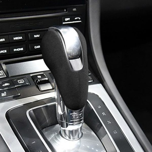 Car Suede Wrap Shift Panel Cover for Porsche Macan 2014-2020, Left and Right Drive Universal (Black Grey) - Image 5