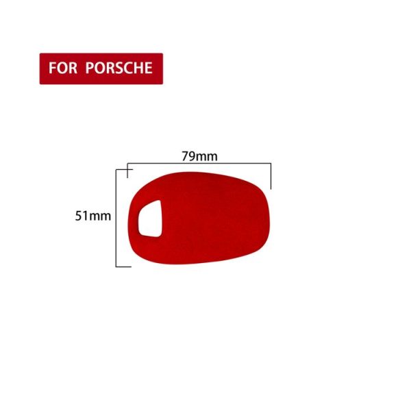 Car Suede Wrap Gear Shift Knob Cover for Porsche Cayenne / Panamera 2018-, Left and Right Drive Universal (Wine Red) - Image 2