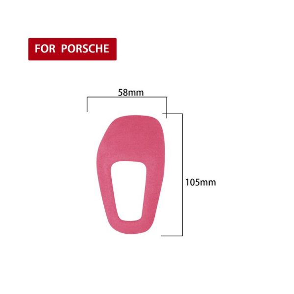 Car Suede Wrap Gear Handle Cover for Porsche Cayenne 2018-2021, Left and Right Drive Universal (Pink) - Image 6