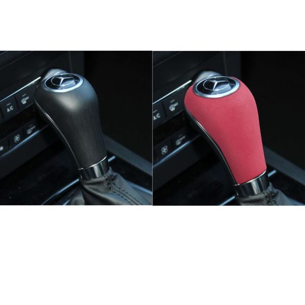Car Suede Wrap Gear Handle Cover for Mercedes-Benz A-Class / C-Class / E-Class / GLK / CLS, Left and Right Drive Universal (Pink) - Image 6