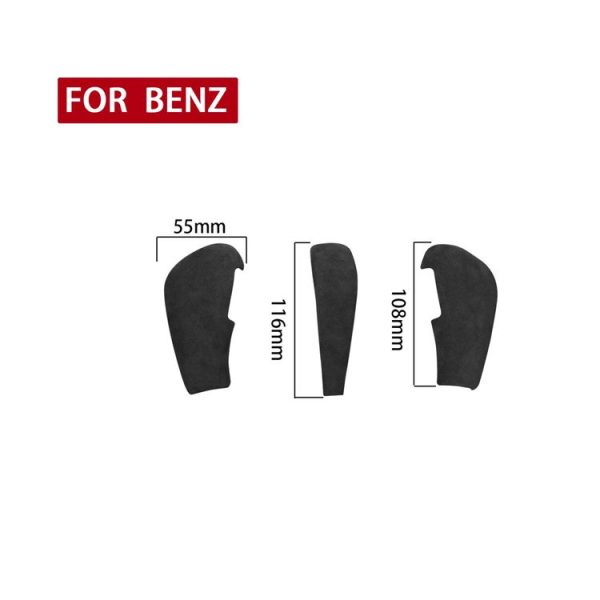 Car Suede Wrap Central Control Gear Panel Handle Cover for BMW Z4 / E89 2009-2015, Left and Right Drive Universal (Black Grey) - Image 2