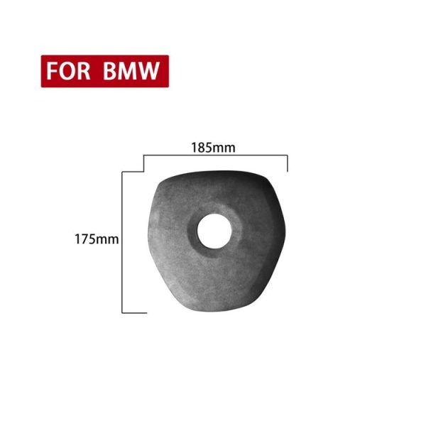 Car Suede Wrap Steering Wheel Decorative Cover for BMW F Chassis 1 / 3 / GT 4 Series High-level Configuration Version, Left and Right Drive Universal (Black Grey) - Image 2