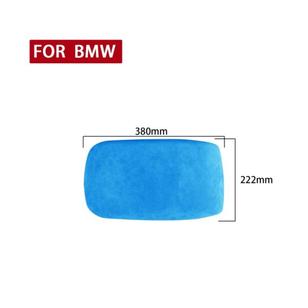 Car Suede Wrap Armrest Box Decorative Cover for BMW X3 G01 X4 G02 2018-2021, Left and Right Drive Universal (Sky Blue) - Image 2