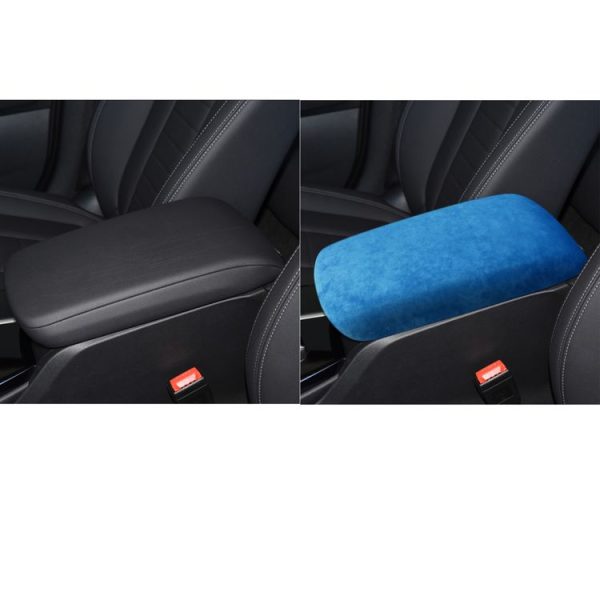 Car Suede Wrap Armrest Box Decorative Cover for BMW X3 G01 X4 G02 2018-2021, Left and Right Drive Universal (Sky Blue) - Image 6