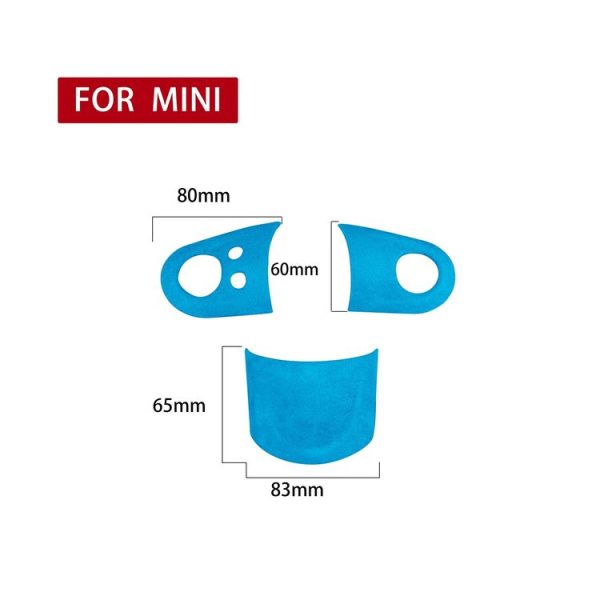 Car Suede Wrap Steering Wheel Decorative Cover for BMW mini R Series, Left and Right Drive Universal (Sky Blue) - Image 2