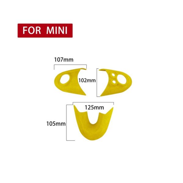 Car Suede Wrap Steering Wheel Decorative Cover for BMW mini F Series, Left and Right Drive Universal (Yellow) - Image 2