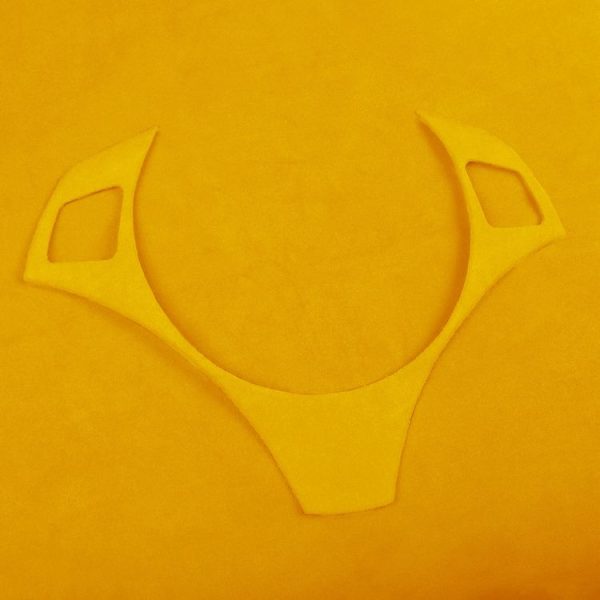 Car Suede Wrap Steering Wheel Decorative Cover for BMW 1 Series 2007-2011 / 3 Series 2005-2012, Left Drive (Yellow) - Image 3