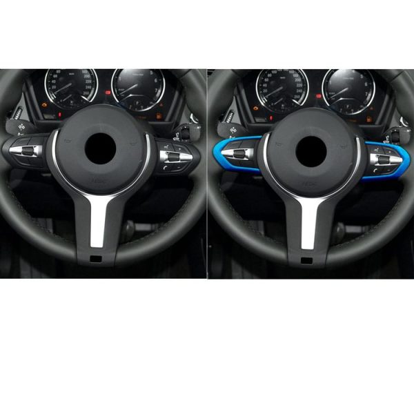 Car Suede Wrap Steering Wheel Decorative Cover for BMW 1 / 2 / 5 Series, Left and Right Drive Universal (Sky Blue) - Image 6