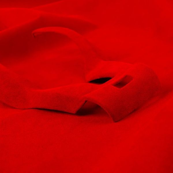 Car Suede Wrap Steering Wheel Decorative Cover for BMW F Chassis, Left Drive (Wine Red) - Image 4