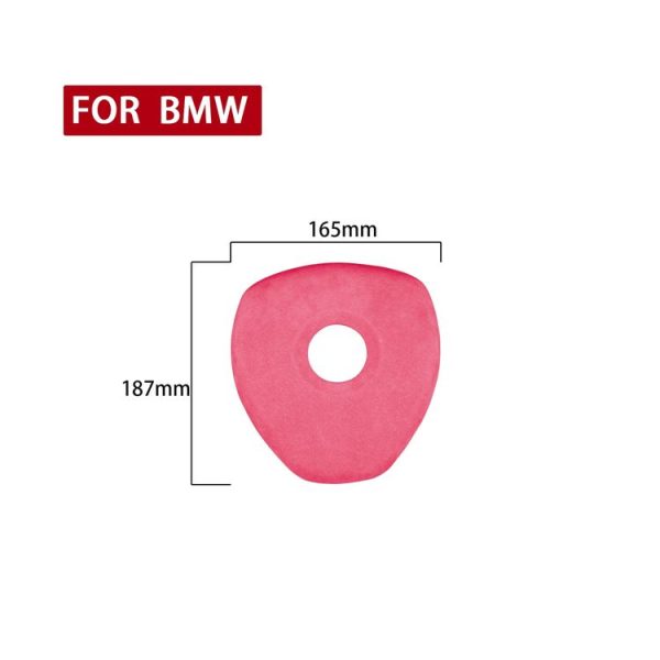 Car Suede Wrap Steering Wheel Decorative Cover for BMW X5 E70 / X6 E71 2008-2013 High-level Configuration Version, Left and Right Drive Universal (Pink) - Image 2