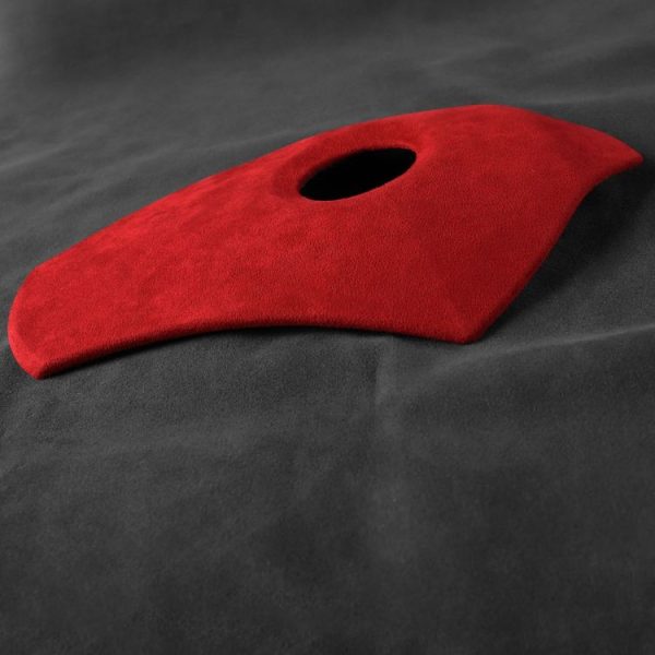 Car Suede Wrap Steering Wheel Decorative Cover for BMW E60 5 Series 2003-2012 Low-level Configuration Version, Left and Right Drive Universal (Wine Red) - Image 4