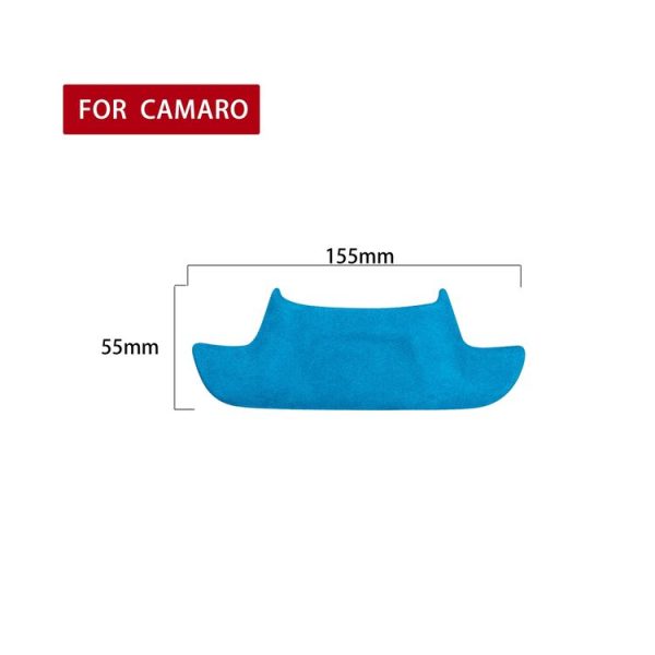 Car Suede Wrap Steering Wheel Below Decorative Cover for Chevrolet Camaro 2016-2020, Left and Right Drive Universal (Sky Blue) - Image 2
