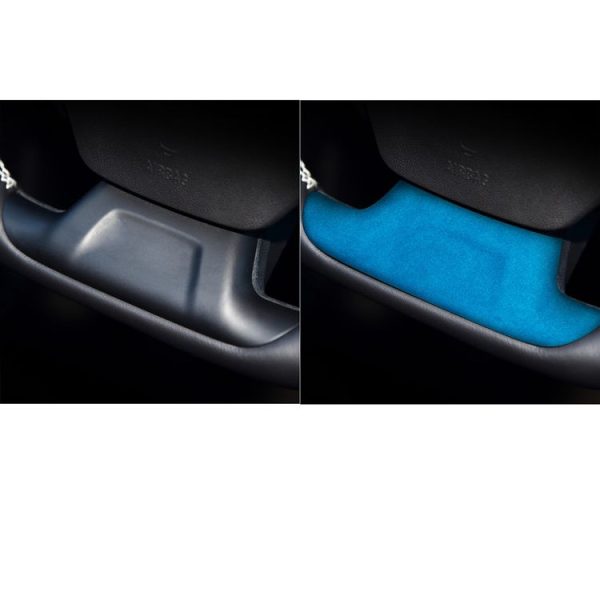 Car Suede Wrap Steering Wheel Below Decorative Cover for Chevrolet Camaro 2016-2020, Left and Right Drive Universal (Sky Blue) - Image 5