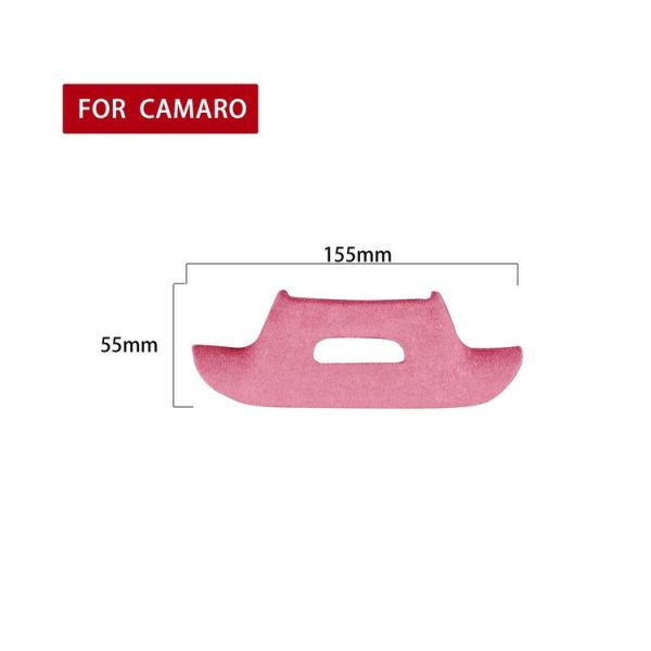 Car Suede Wrap Steering Wheel Below Decorative Cover with Hole for Chevrolet Camaro 2016-2020, Left and Right Drive Universal (Pink) - Image 2