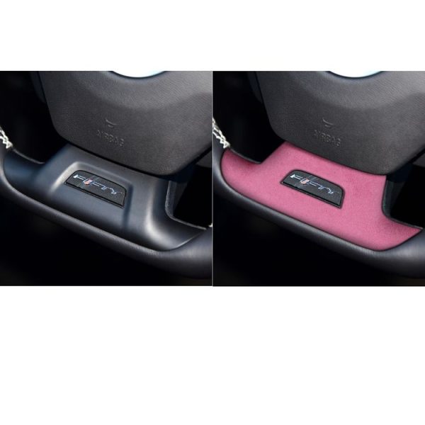 Car Suede Wrap Steering Wheel Below Decorative Cover with Hole for Chevrolet Camaro 2016-2020, Left and Right Drive Universal (Pink) - Image 6