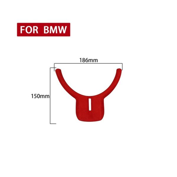 Car Suede Wrap Steering Wheel Decorative Cover for Subaru BRZ / Toyota 86, Left and Right Drive Universal (Wine Red) - Image 2