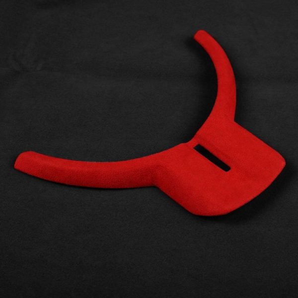 Car Suede Wrap Steering Wheel Decorative Cover for Subaru BRZ / Toyota 86, Left and Right Drive Universal (Wine Red) - Image 3