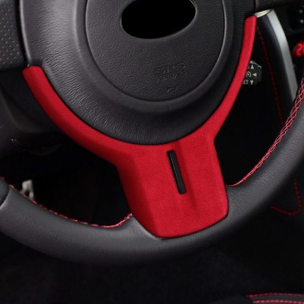 Car Suede Wrap Steering Wheel Decorative Cover for Subaru BRZ / Toyota 86, Left and Right Drive Universal (Wine Red) - Image 5