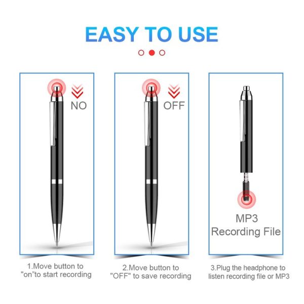 Q90 Intelligent HD Digital Noise Reduction Recording Pen, Capacity: 4GB (Black) - Image 10