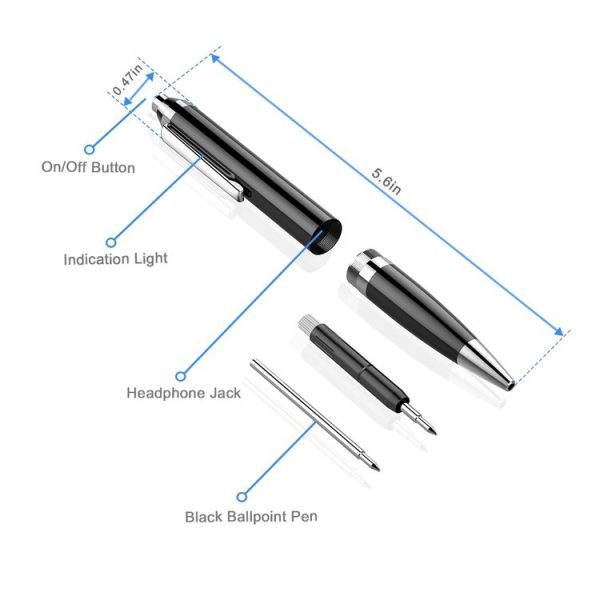 Q90 Intelligent HD Digital Noise Reduction Recording Pen, Capacity: 4GB (Black) - Image 6