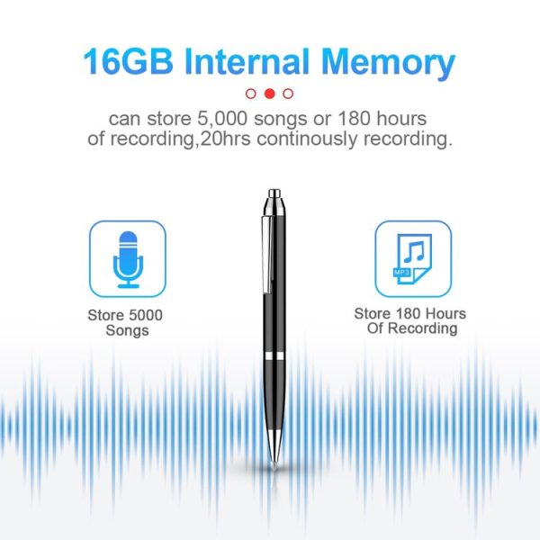 Q90 Intelligent HD Digital Noise Reduction Recording Pen, Capacity: 4GB (Black) - Image 9