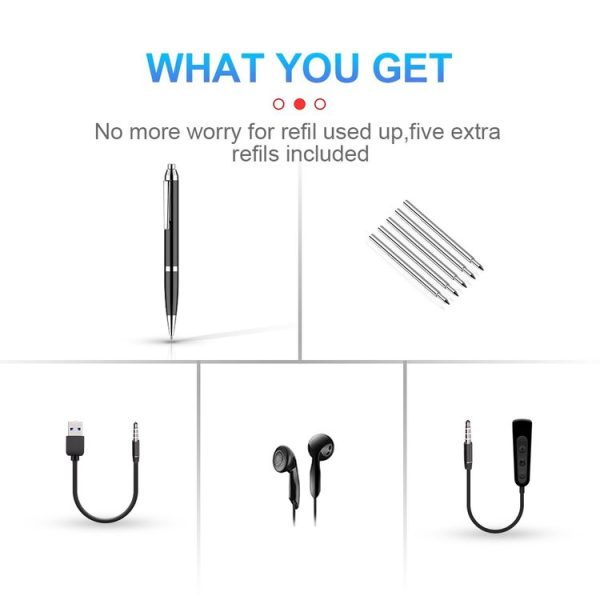 Q90 Intelligent HD Digital Noise Reduction Recording Pen, Capacity: 8GB (Black) - Image 11
