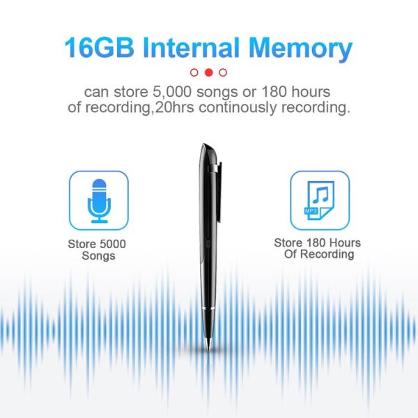 Q9 AI Intelligent High-definition Noise Reduction Conference Recording Pen Voice Control Recorder, Capacity: 8GB (Black) - Image 5