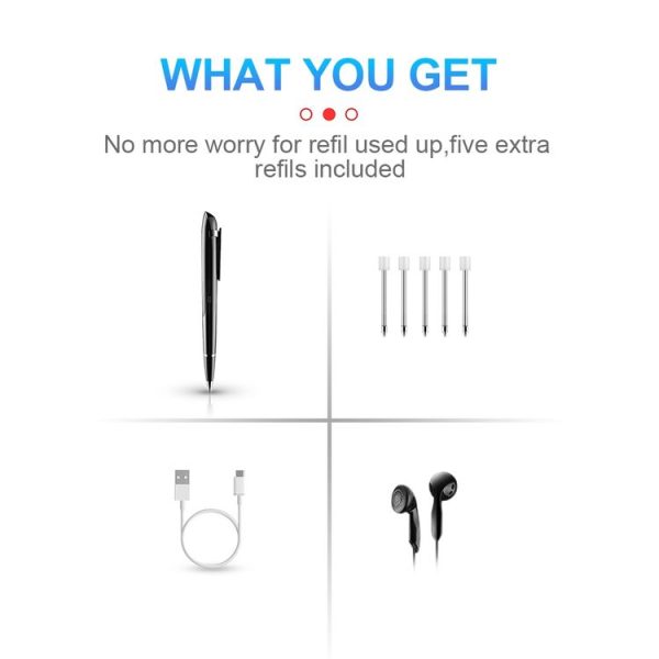 Q9 AI Intelligent High-definition Noise Reduction Conference Recording Pen Voice Control Recorder, Capacity: 8GB (Black) - Image 7