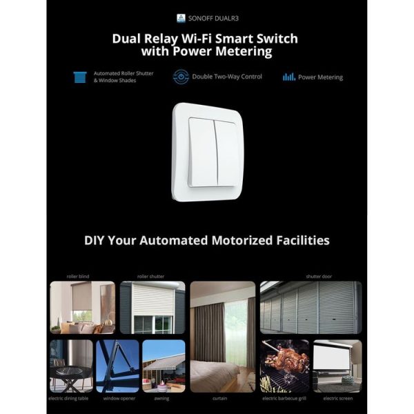Sonoff DUALR3 Dual Ways Control WiFi Smart Switch Module - Image 2