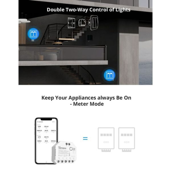 Sonoff DUALR3 Dual Ways Control WiFi Smart Switch Module - Image 5
