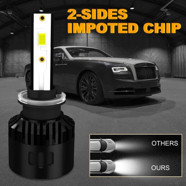 1 Pair P2 880 DC9-12V / 24W / 2200LM IP68 Car Waterproof Headlight 6LEDs SMD-3570 Lamp Beads (6000K White Light) - Image 2