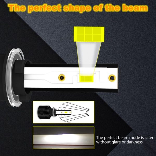 1 Pair P2 880 DC9-12V / 24W / 2200LM IP68 Car Waterproof Headlight 6LEDs SMD-3570 Lamp Beads (6000K White Light) - Image 3