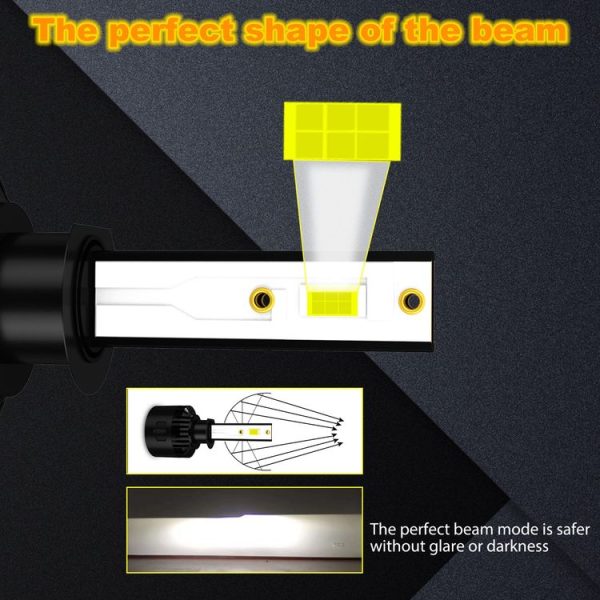 1 Pair P2 H1 DC9-12V / 24W / 2200LM IP68 Car Waterproof Headlight 6LEDs SMD-3570 Lamp Beads (6000K White Light) - Image 3