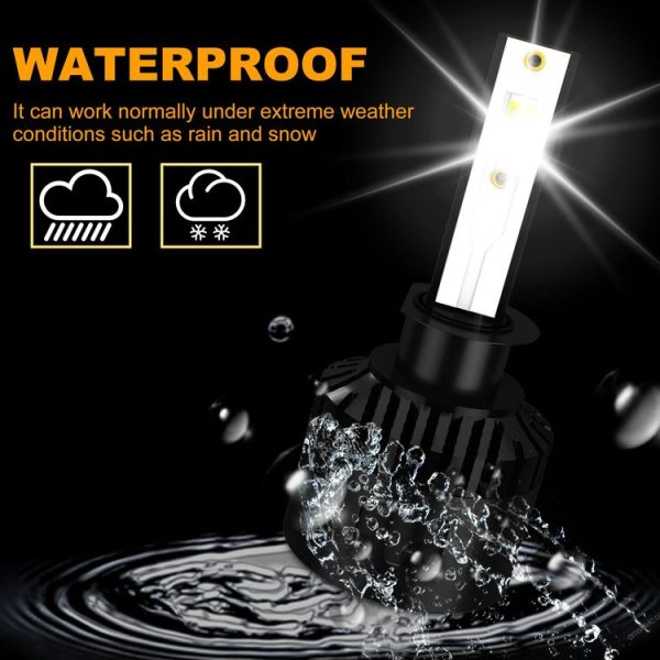 1 Pair P2 H1 DC9-12V / 24W / 2200LM IP68 Car Waterproof Headlight 6LEDs SMD-3570 Lamp Beads (6000K White Light) - Image 4
