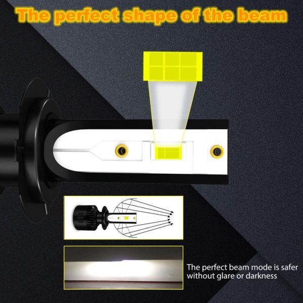 1 Pair P2 H7 DC9-12V / 24W / 2200LM IP68 Car Waterproof Headlight 6LEDs SMD-3570 Lamp Beads (6000K White Light) - Image 3