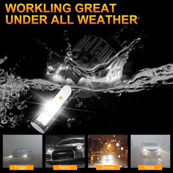 1 Pair Z3 H4 DC9-12V / 24W / 2200LM IP68 Car Waterproof Headlight 6LEDs SMD-3570 Lamp Beads (6000K White Light) - Image 7
