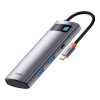 Baseus WKWG020113 Metal Gleam Series 7-in-1 Multifunctional Type-C HUB Docking Station (Grey)
