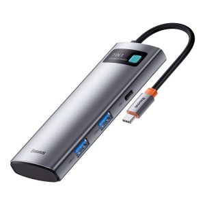 Baseus WKWG020113 Metal Gleam Series 7-in-1 Multifunctional Type-C HUB Docking Station (Grey)