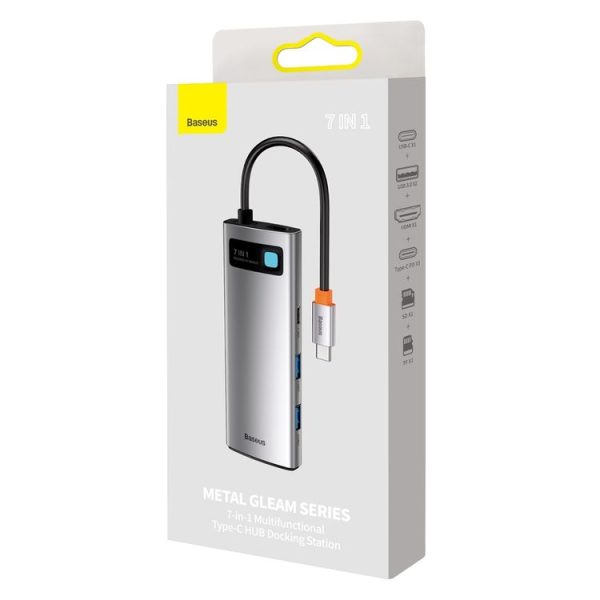 Baseus WKWG020113 Metal Gleam Series 7-in-1 Multifunctional Type-C HUB Docking Station (Grey) - Image 8