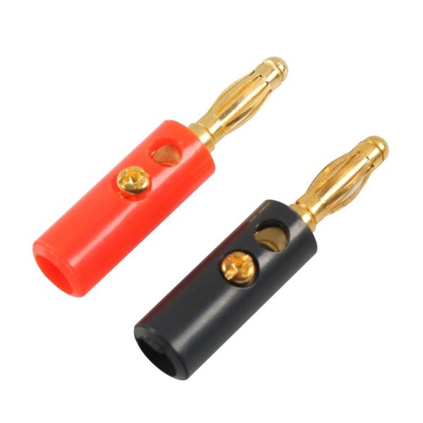 A6549 40 in 1 Car Red and Black Cover Gold-plated 4mm Banana Head Audio Plug - Image 7