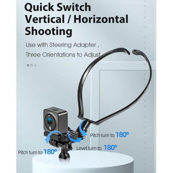 DJI Action 2 / Action STARTRC 1110275 Neck-hanging Bracket Shooting Equipment (Black) - Image 2