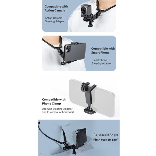 DJI Action 2 / Action STARTRC 1110275 Neck-hanging Bracket Shooting Equipment (Black) - Image 4