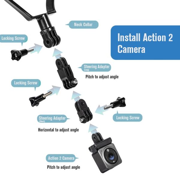 DJI Action 2 / Action STARTRC 1110275 Neck-hanging Bracket Shooting Equipment (Black) - Image 7