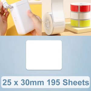 25 x 30mm 195 Sheets Thermal Printing Label Paper Stickers For NiiMbot D101 / D11 (White)