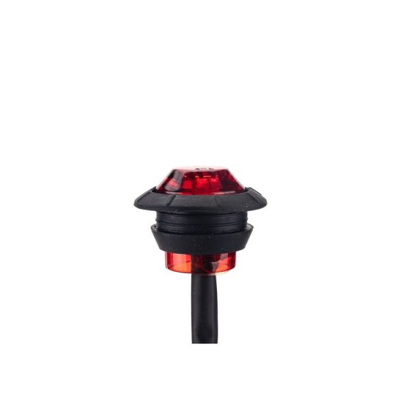 A5013 Red + Amber Light 10 in 1 Truck Trailer LED Round Side Marker Lamp - Image 3