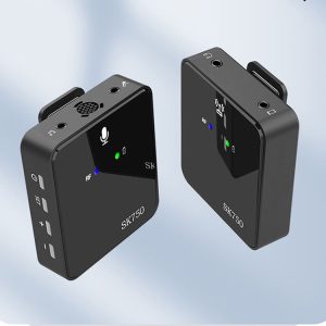 SK750 Type-C Charging One for One Wireless Lavalier Mini Microphone (Black)