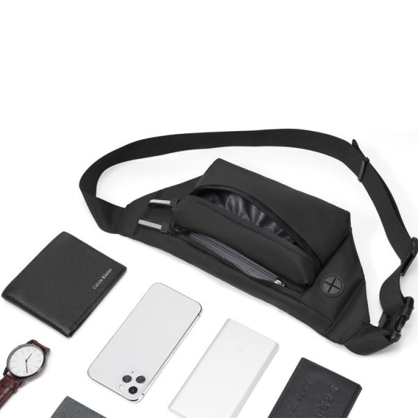 Cxs-321 Adjustable Oxford Cloth Waist Bag for Men, Size: 32 x 12 x 6cm (Black) - Image 5
