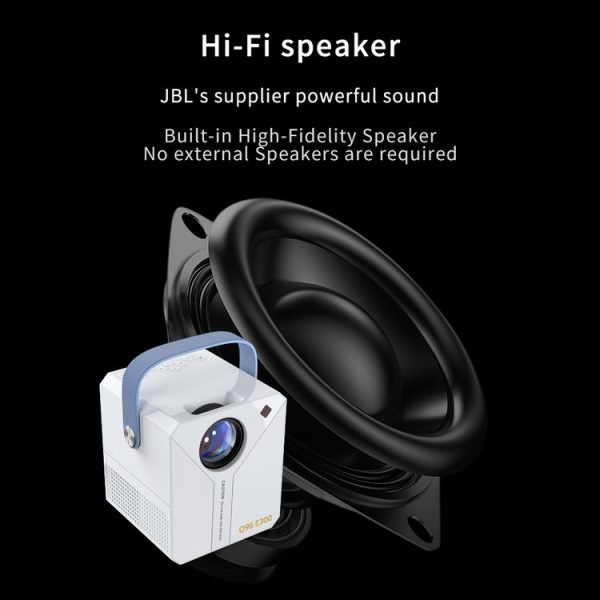 Q96 E300 Intelligent Portable HD 4K Projector, EU Plug, Specification: Android Version (White) - Image 6