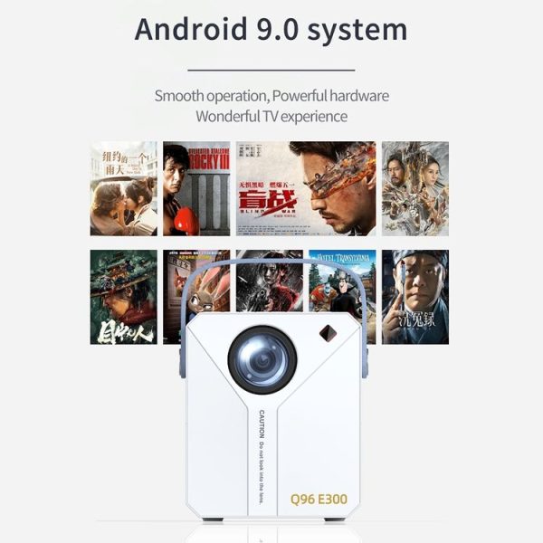 Q96 E300 Intelligent Portable HD 4K Projector, EU Plug, Specification: Android Version (White) - Image 7